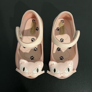 Mini Melissa - Pink Cat Jelly Sandals Size 7